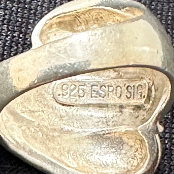 Vintage Designer ESPO Signature Puffy Dome 925 Sterling Ring - Picture 4 of 4